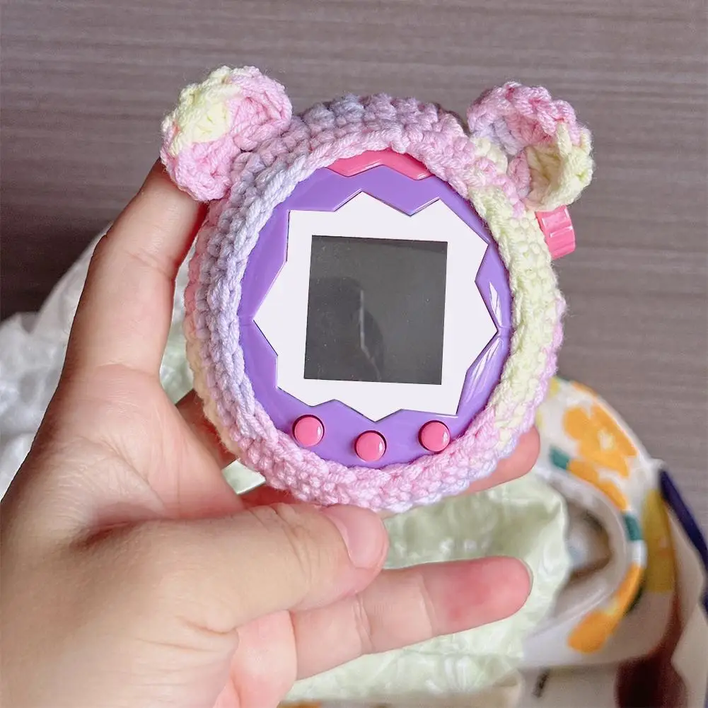 Tamagotchi Paradise 다채로운 수제 원사 니트 전자 애완 동물 게임 장난감 장식 액세서리 보호 케이스 커버 ﻿