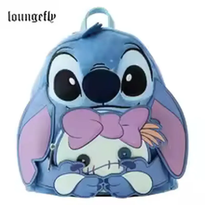 Loungefly Miniso Stitch And Scrump Buddy Mini Backpack Cosplay Womens Double Strap Shoulder Bag Purse New Year Gift