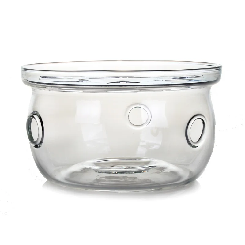 Heat-Resistant Warmer With Round Base, Herbal Tea Set, Glass Insulation Vessel, Creative Aromatherapy Candle Holder