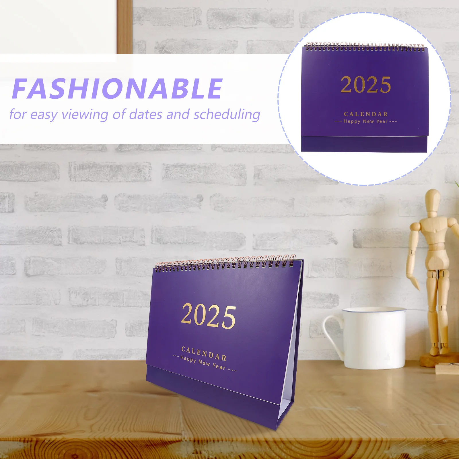 스탠딩 플립 캘린더 종이 재질 견고하고 간단한 책상 장식용 월간 메모 캘린더 책상용 캘린더