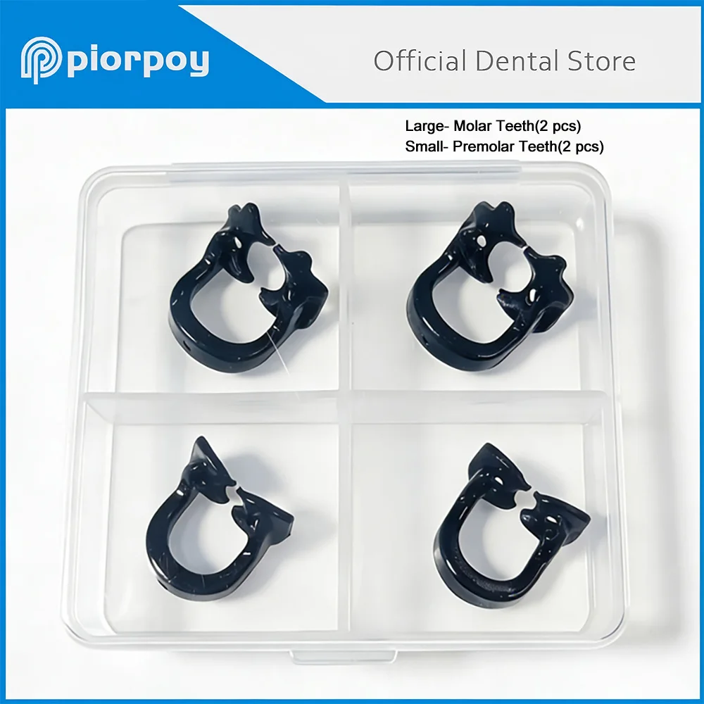PIORPOY Dental Rubber Dam Clamps Barrier Clips Rubber Material Barrier Clip  Heat Resistant Barrier Clip Dentist Tools New