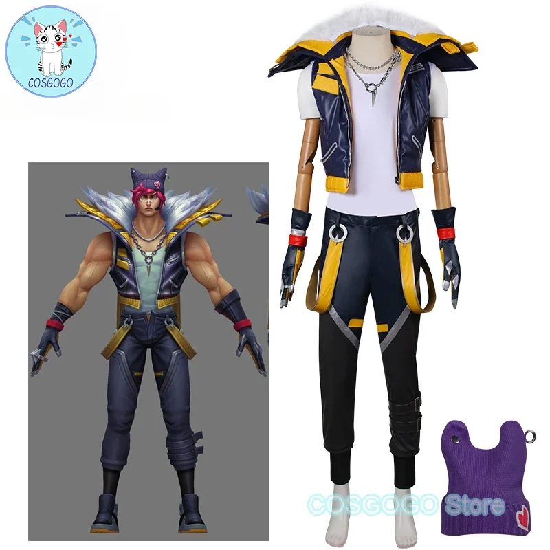 COSGOGO [Customized] Game LOL HEARTSTEEL Sett Cosplay Costume Halloween Outfits Men Clothing