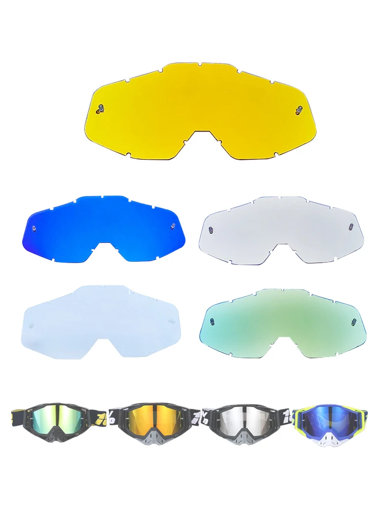 Lente de óculos de motocicleta para 100 óculos de substituição hd lentes anti nevoeiro óculos de sol