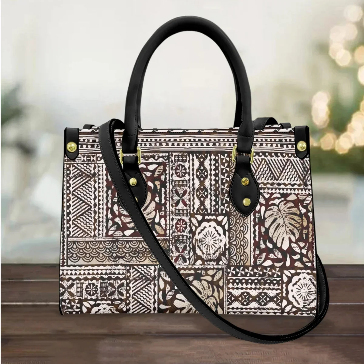 

Traditional Tribal Luxury Design Messenger Bag Retro PU Leather Casual Top Handle Clutch Coin Bags Fashion Handbag