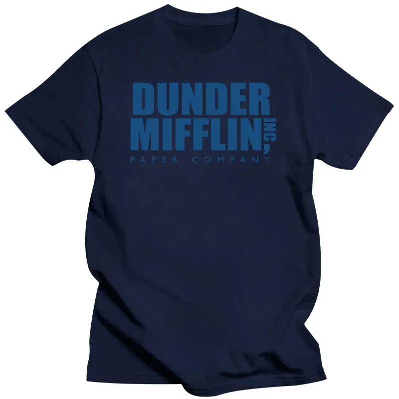 Company T Shirt Design The Office TV Show Dunder Mifflin Paper Crew Neck Fashion Tee Shirts For Men Short Sleeve Round Collar