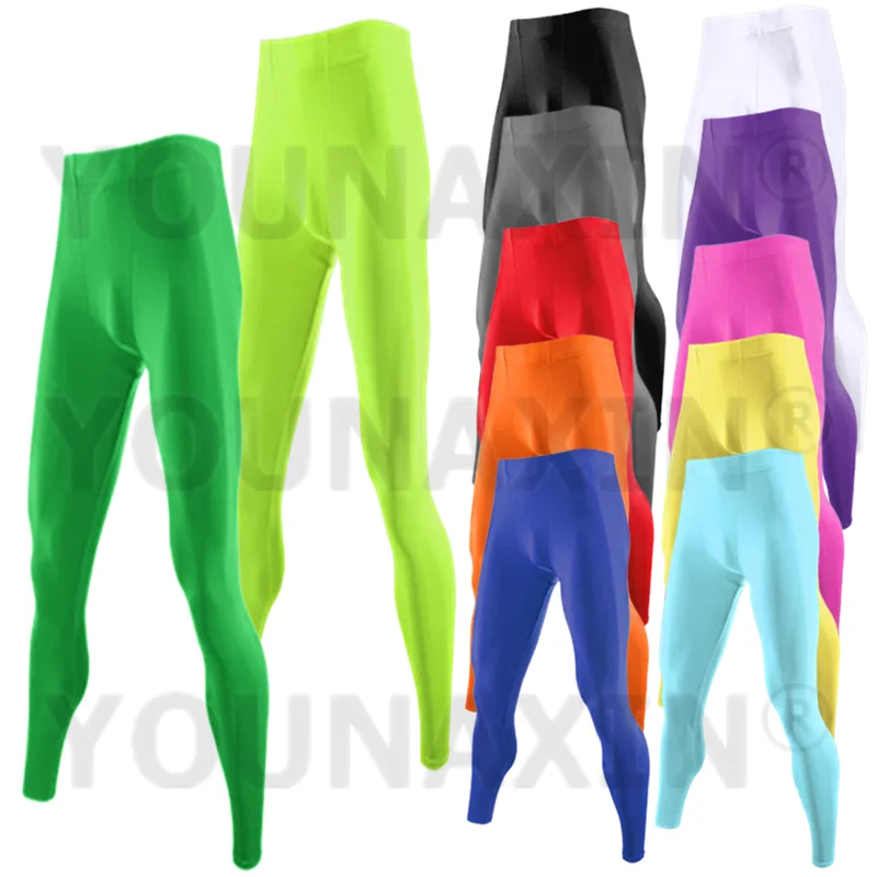 Męskie spodnie sportowe z warstwą bazową siłownia koszykówka legginsy piłkarskie spodnie chłopięce Fitness Jogger bieganie trening treningowy szybkoschnący