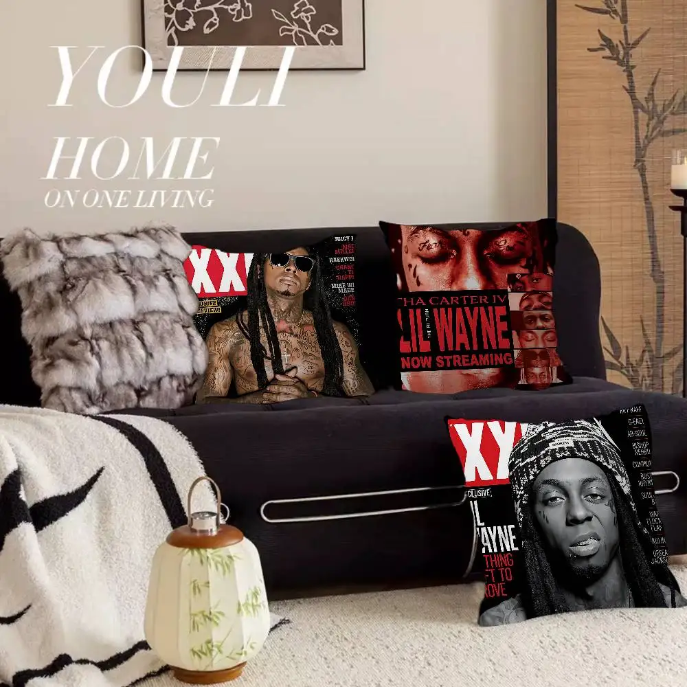 ليل دبليو واين مغني الراب غطاء الوسادة البوليستر وسائد أريكة وسائد رمي الزخرفية ديكور المنزل غطاء وسادة