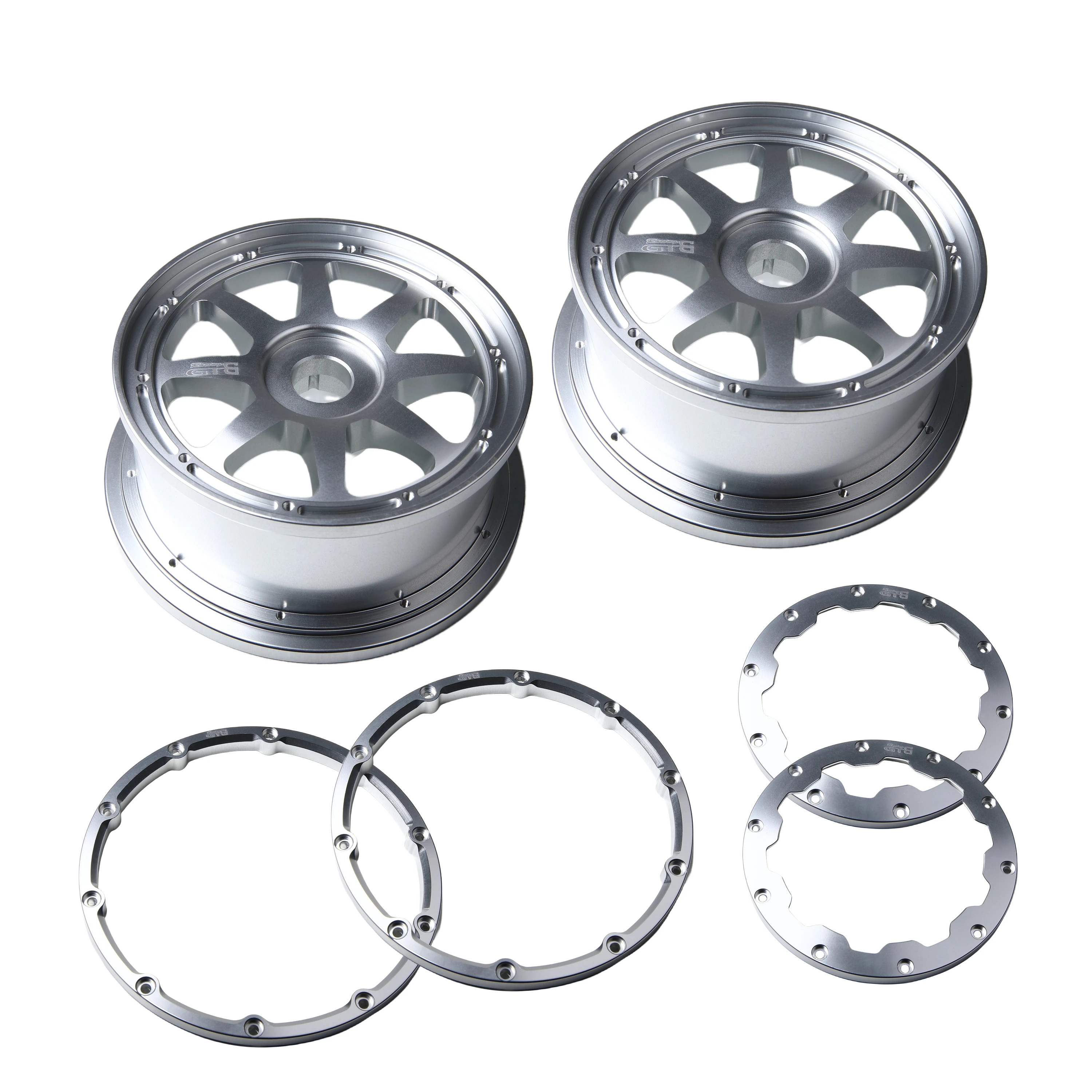 GTB CNC Aluminum Front Rear Wheel Hub with Rings Set for 1/5 RC Car Losi DBXL DBXL-E Upgrade Part