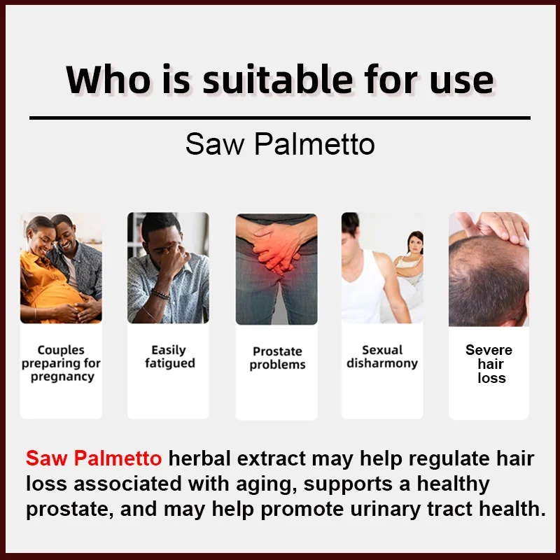 Prostate Saw Palmetto Supplement Men\'s Prostate Health Support Size Supports Urinary Relief Bladder Control