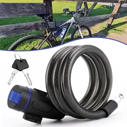 Heavy Duty Bicycle Cable Lock - Anti-Theft Steel Wire Lock With Mount Holder For Mountain Bike, Road Bike, Scooter & Outdoor Use