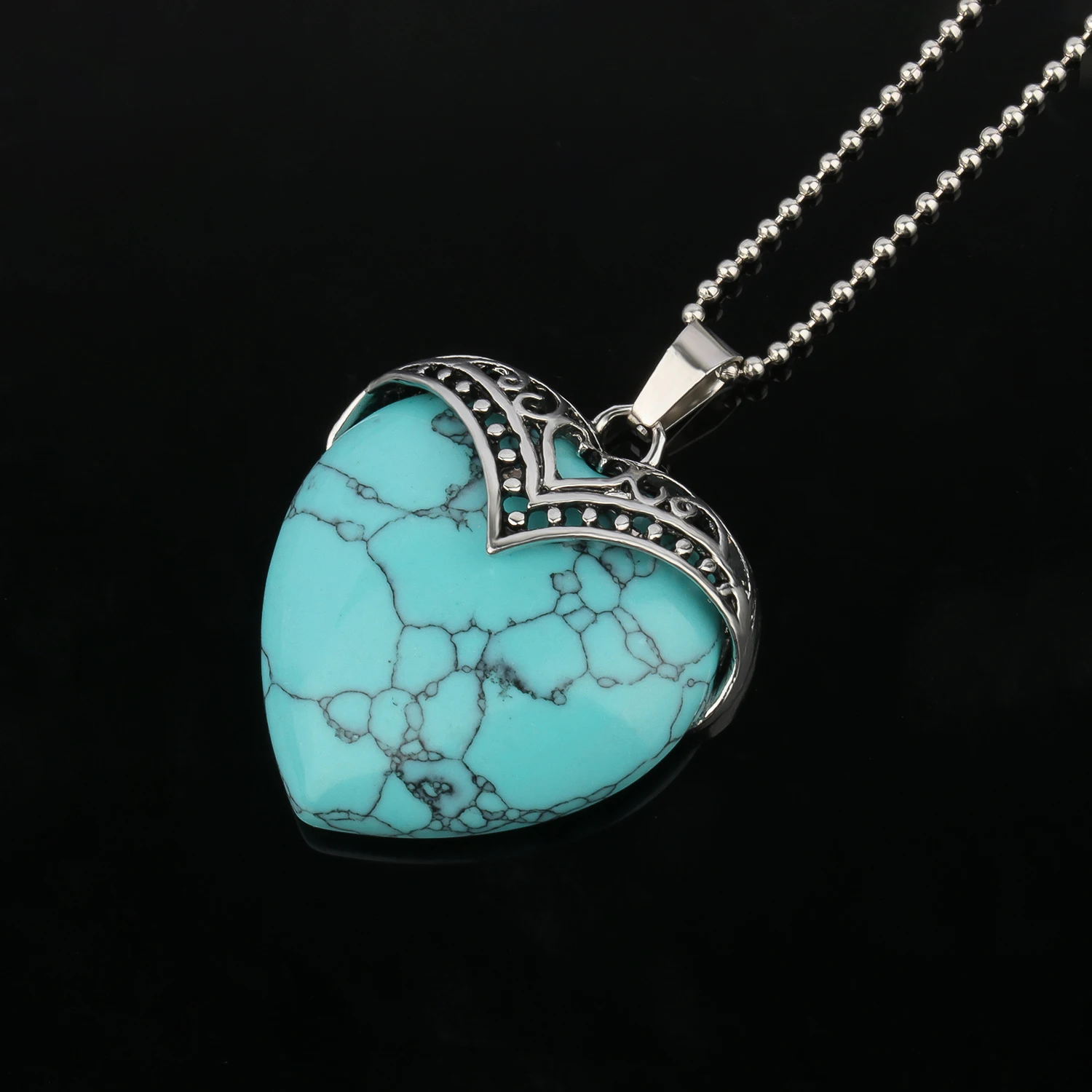 11 Types Turquoise Natural Stone Pendant Heart Waterdrop Shape Pendant fit for Women Jewelry diy Necklace