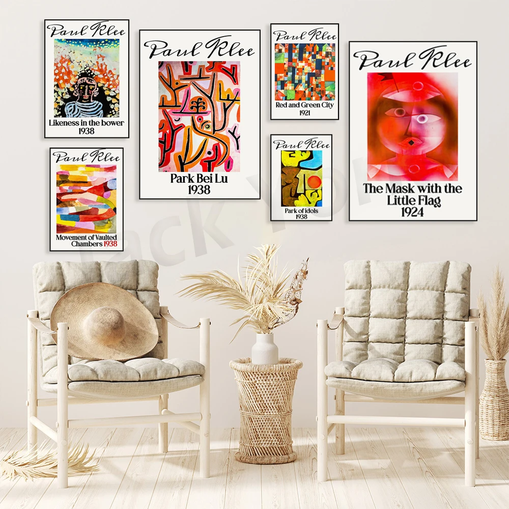 Paul Klee, Panting Print, French Exhibition, Maximalist Decor, Eclectic Wall Art, Minimalist Poster, Abstract Wall Art,