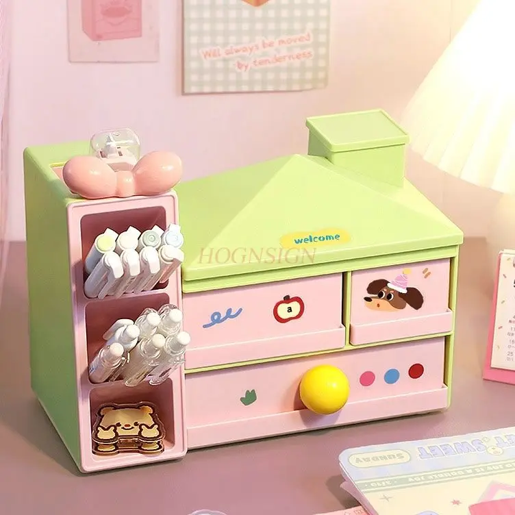 

1 шт., детский ящик для хранения канцелярских принадлежностей Dopamine, цветная полка для ручек, студенческий настольный наклонный подключаемый держатель для маркера