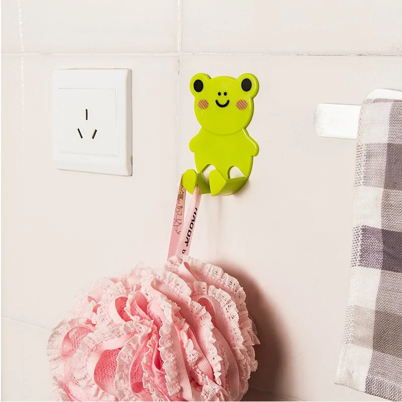 Creative Cartoon Animal Hook Powerful Traceless Hook Storage Clothes Hook Wall Kitchen Bathroom Adhesive Hook Wall Hanging