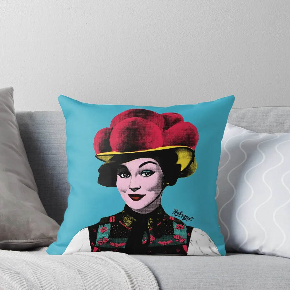 

Black Forest girl Anna Popart blue Throw Pillow christmas pillowcases Pillowcase Cushion Sofa Cushion Cover pillow