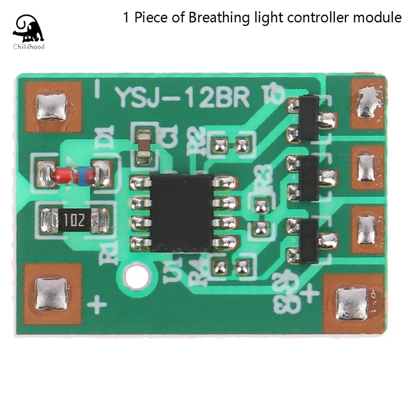 

3V 6V12V Slow Breathing Light Module 3-way 300mAh Light with Slow Flashing Light Gradually on And Off Chip