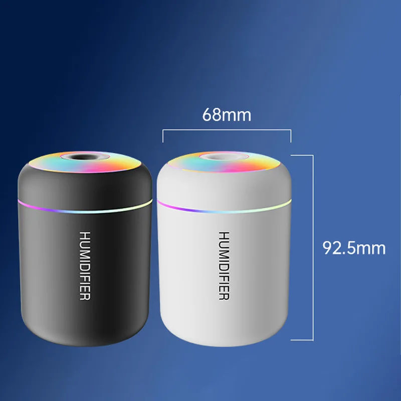 180ML Mini Air Humidifier USB Aroma Diffuser Essential Oil Purifier Mist Maker Colorful Lights humidificador For Home Car Office
