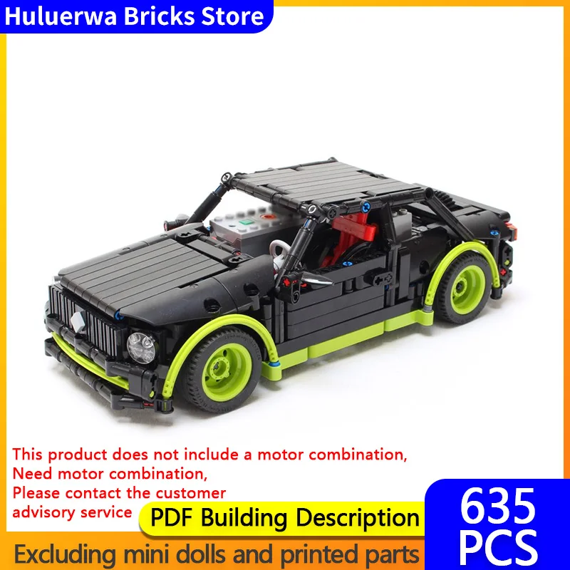 

Модель скоростного гоночного автомобиля MOC, строительные кирпичи, черный седан, моторизованный автомобиль, модульная технология, детские праздничные подарки, сборный игрушечный костюм