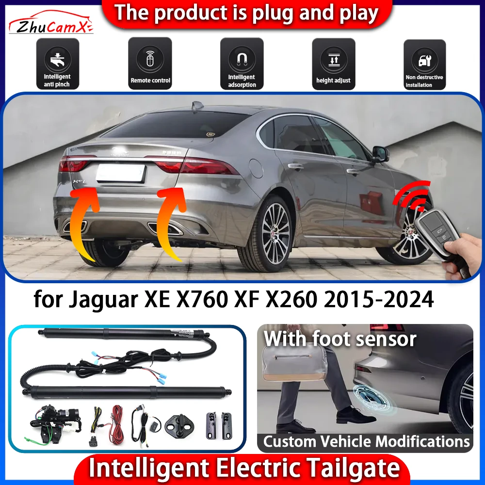 

ZhuCamX Smart Powered Tailgate System for Jaguar XE X760 XF X260 2015-2024 Automatic Intelligent Electric Trunk Lift Control Kit