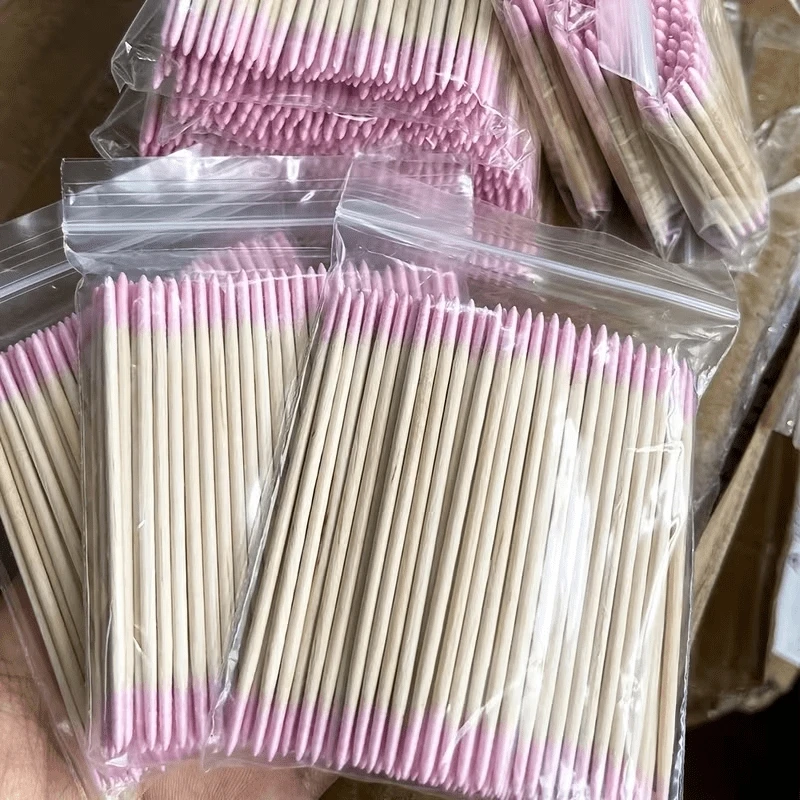 Rosa Doppelkopf Einweg-Nagelhautschieber Beidseitiger Nagelhautentferner zur Nagelreinigung – Detail 6