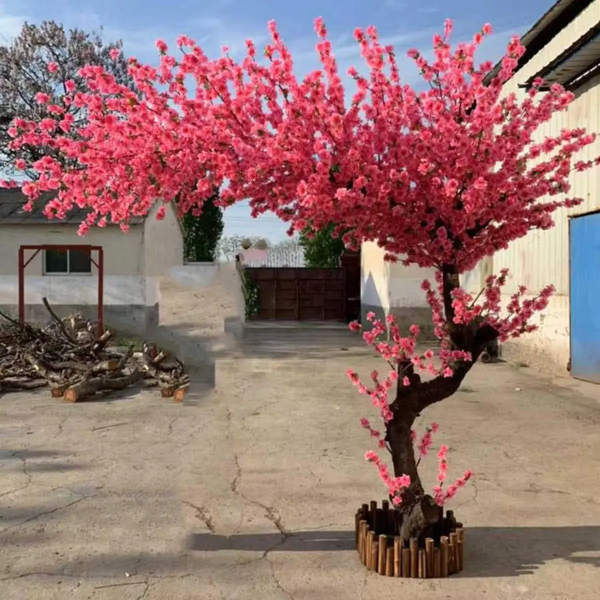 

Artificial Cherry Blossom Tree Fake Sakura FlowerSilk and Plastic FlowerHome Garden Decoration for Indoor Outdoor Home Decor
