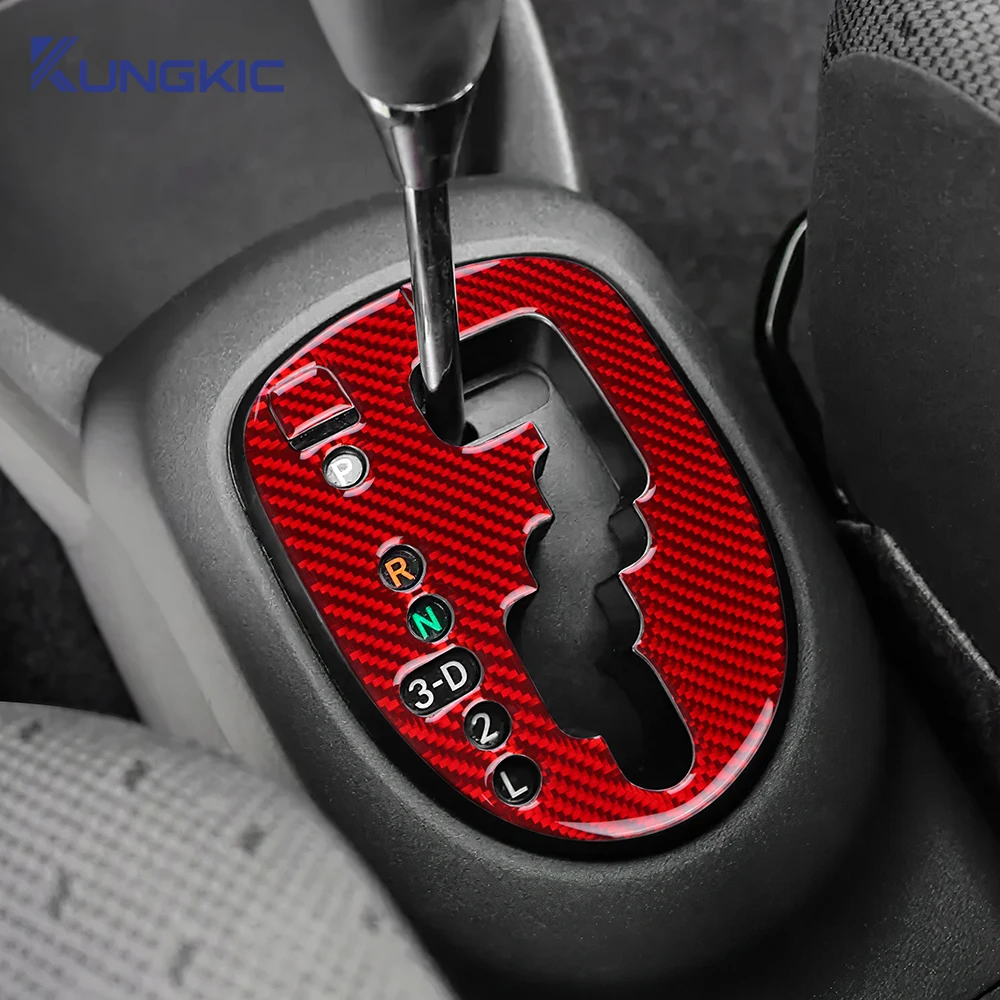 Real Soft Carbon Fiber Sticker For Toyota Yaris 2006 2007 2008 2009 2010 2011 LHD RHD Car Gear Shift Panel Interior Accessories