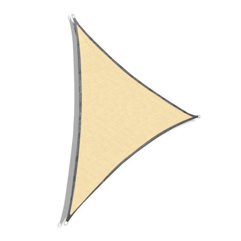 3X3x3meter Triangle Sand Sun Shade Sail Canopy UV Block Awning For Outdoor Patio Garden Backyard For Patio Outdoor-Khaki