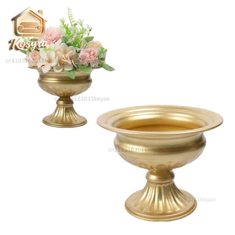 wedding arrangements: metal flower pots, hotel bars, dining table centerpieces, decorative vases, home living room flower vessel