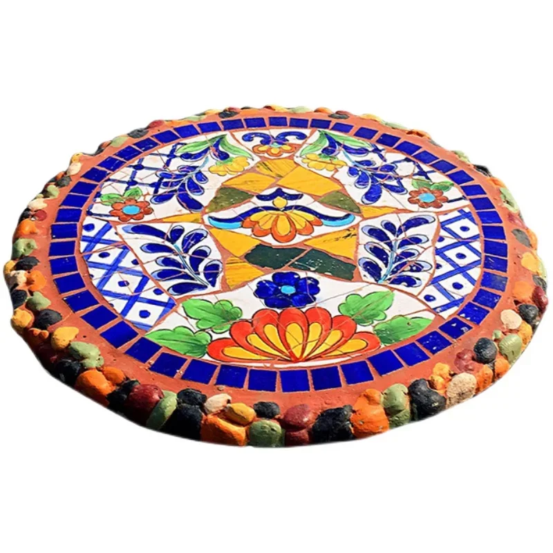 

Multi-style ceramic mosaic courtyard round decoration pendant wall hanging, garden yard decoration