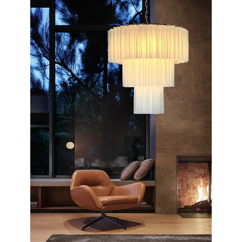 

Frosted White Texture Glass Chandeliers LED Lighting Fixture Europe Hanging Lamp For Ceiling Living Room Decor Lustre Restaurant