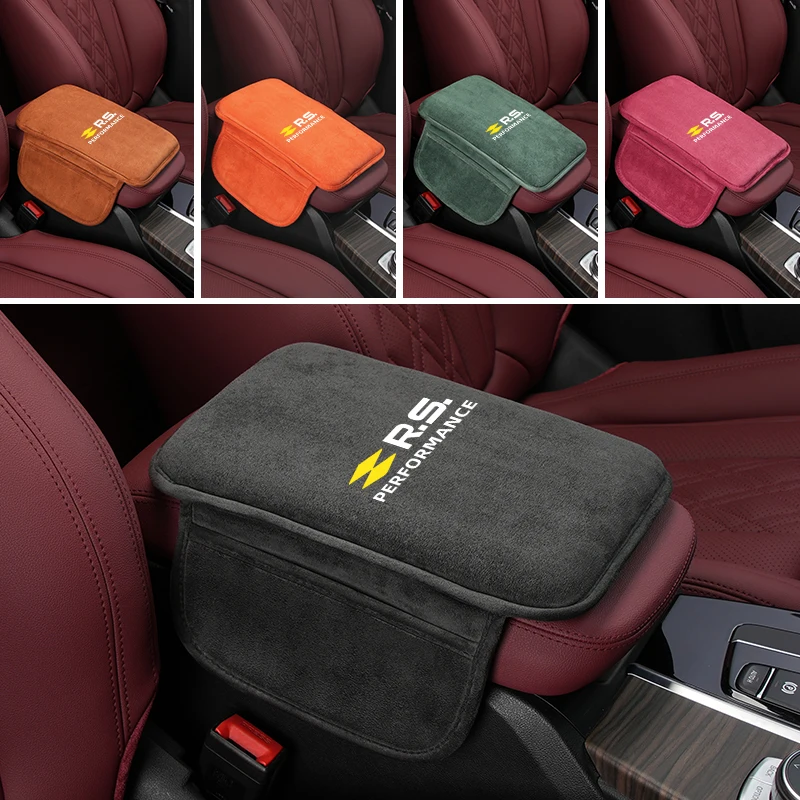 

Suede Car Armrest Box Cover Seat Armrest Storage Protector Pad For Renault RS Koleos Kadjar Scenic Guard Megane Sandero Grand