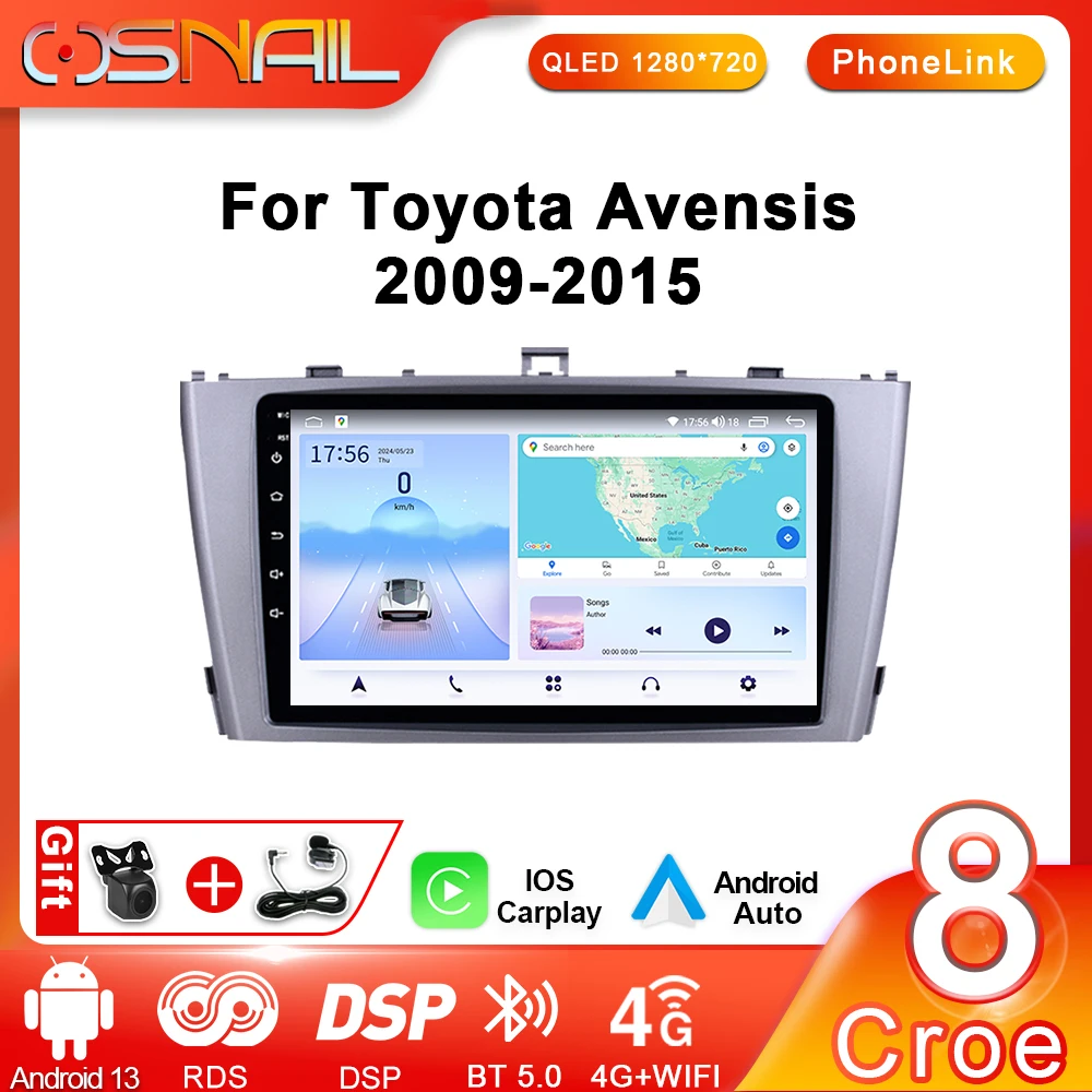 

COSNAIL Car Radio For Toyota Avensis T27 2009 - 2015 Multimedia Video Player Stereo GPS Navigation CarPlay Android No 2din DVD