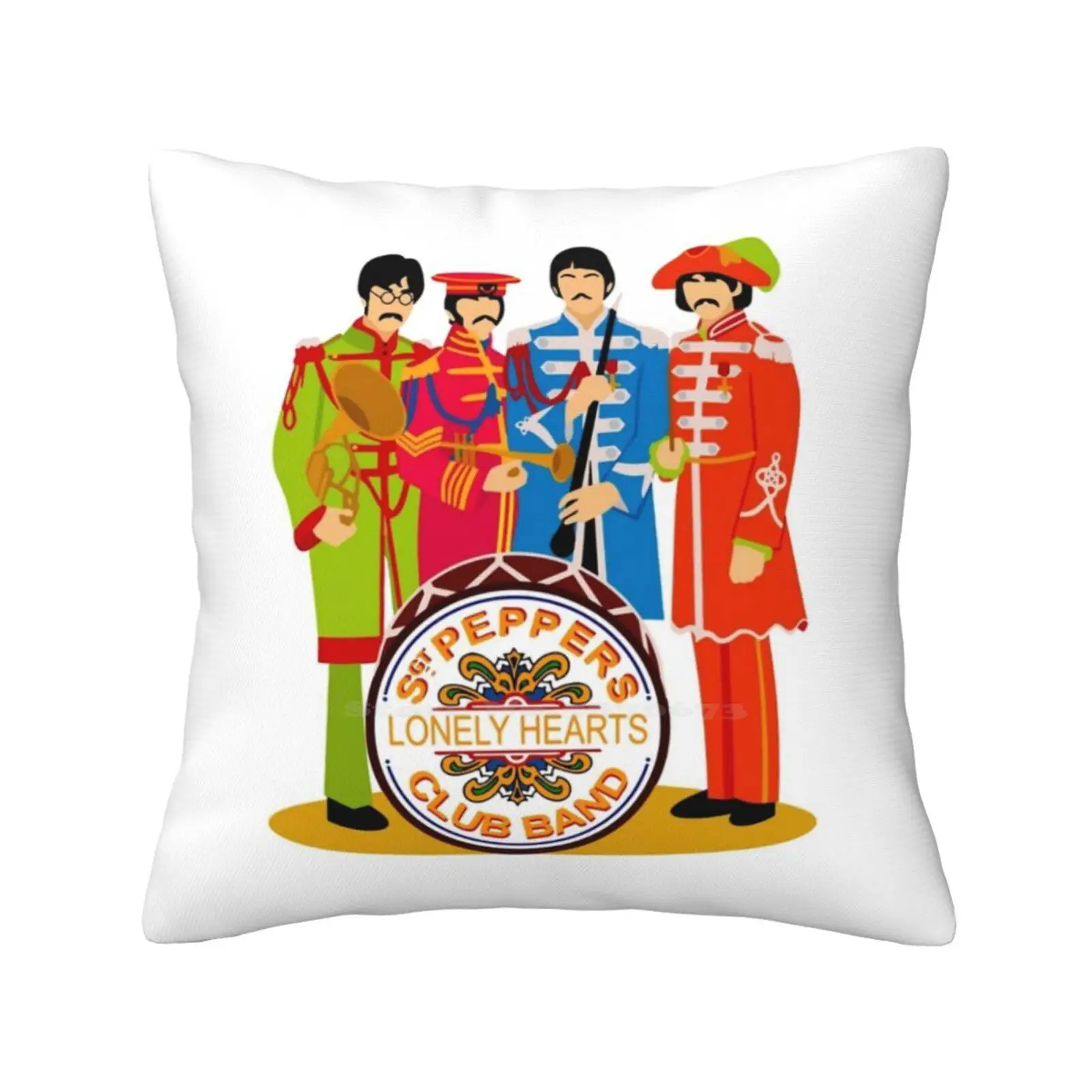 The Throw Cushion Pillow Cover The Sgt Peppers Lonely Hearts Club Band Freddie Queen Fc Uk Imagine Stones Bohemian Rhapsody The