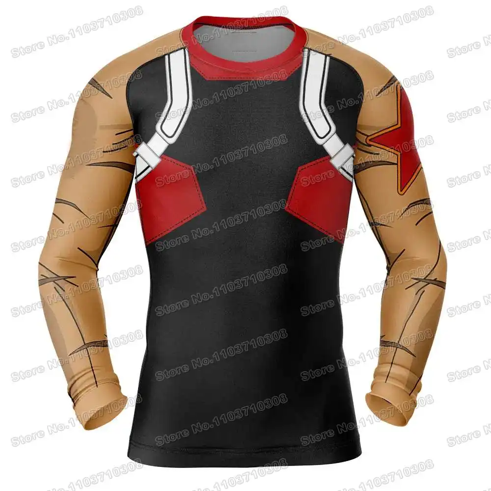 Outlaw Star Cartoon Long Sleeve Anime Surfing Jersey Beach Swimwear Diving Gym Shorts MMA BJJ Men Jiu Jitsu Fitness Sets