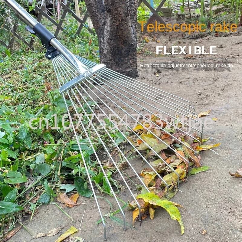 

Leaf sweeping tool, lawn iron claw, agricultural tool, rake ruler, fallen leaf nail rake, broom, telescopic scraper