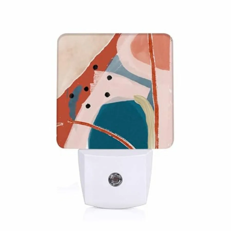 

LED Night Light, Abstract Creative Pattern LED Night Light Plug into Wall with Dusk to Dawn Light Sensor White Energy Efficient