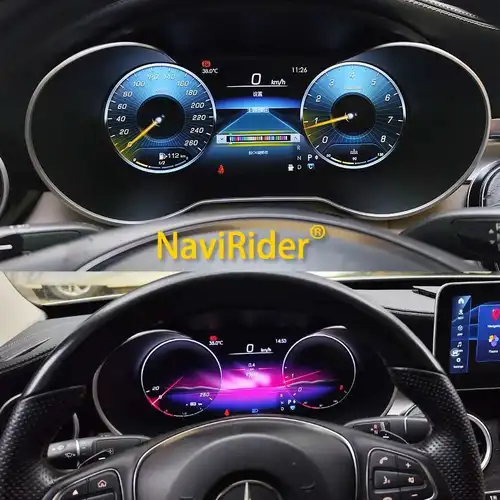 LCD 자동차 디지털 클러스터 계기판, 벤츠 A CLA C E 클래스 W205 GLC X205 W204 W212 W176 2011-2018 속도계 대시 보드용
