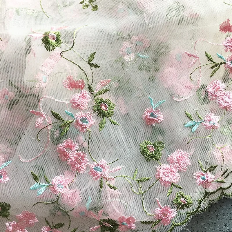 

1-ярдовая вышивка, разноцветные цветы, кружевная аппликация, сетчатая кружевная ткань для свадьбы, выпускного вечера, торжественного платья, вечернего платья, детской пачки