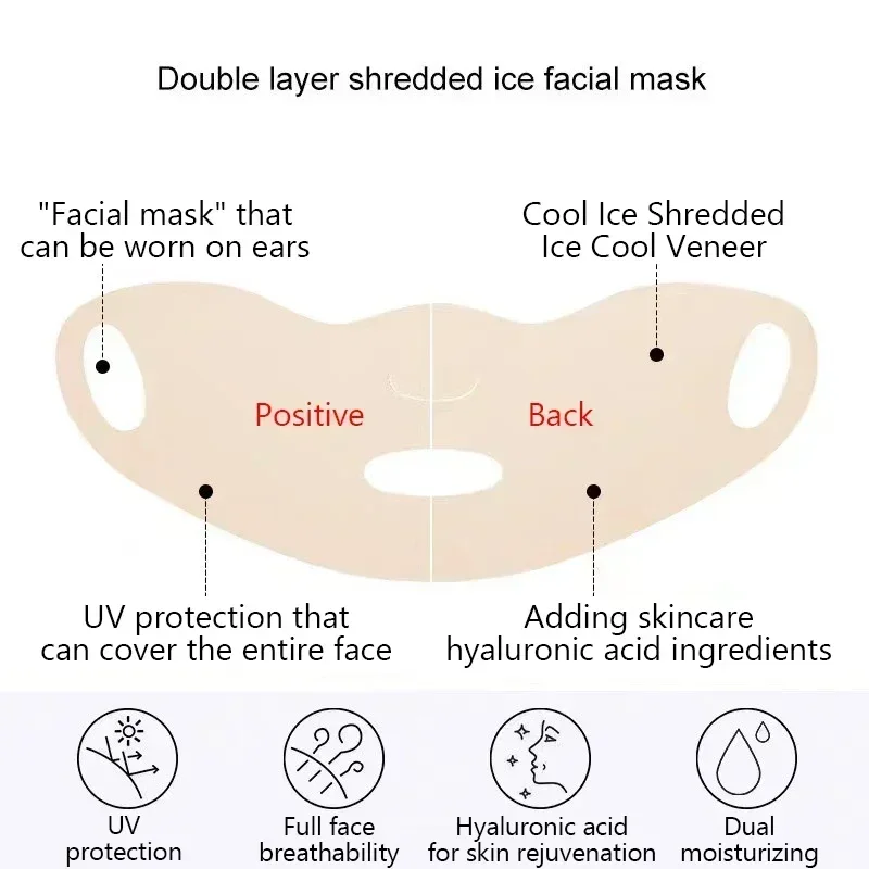 Outdoor Sport Sunscreen Mask Women Traceless Mask Ice Silk Anti-UV 400 Facemask Summer Cycling Sun Protection Breathable Thin image 6