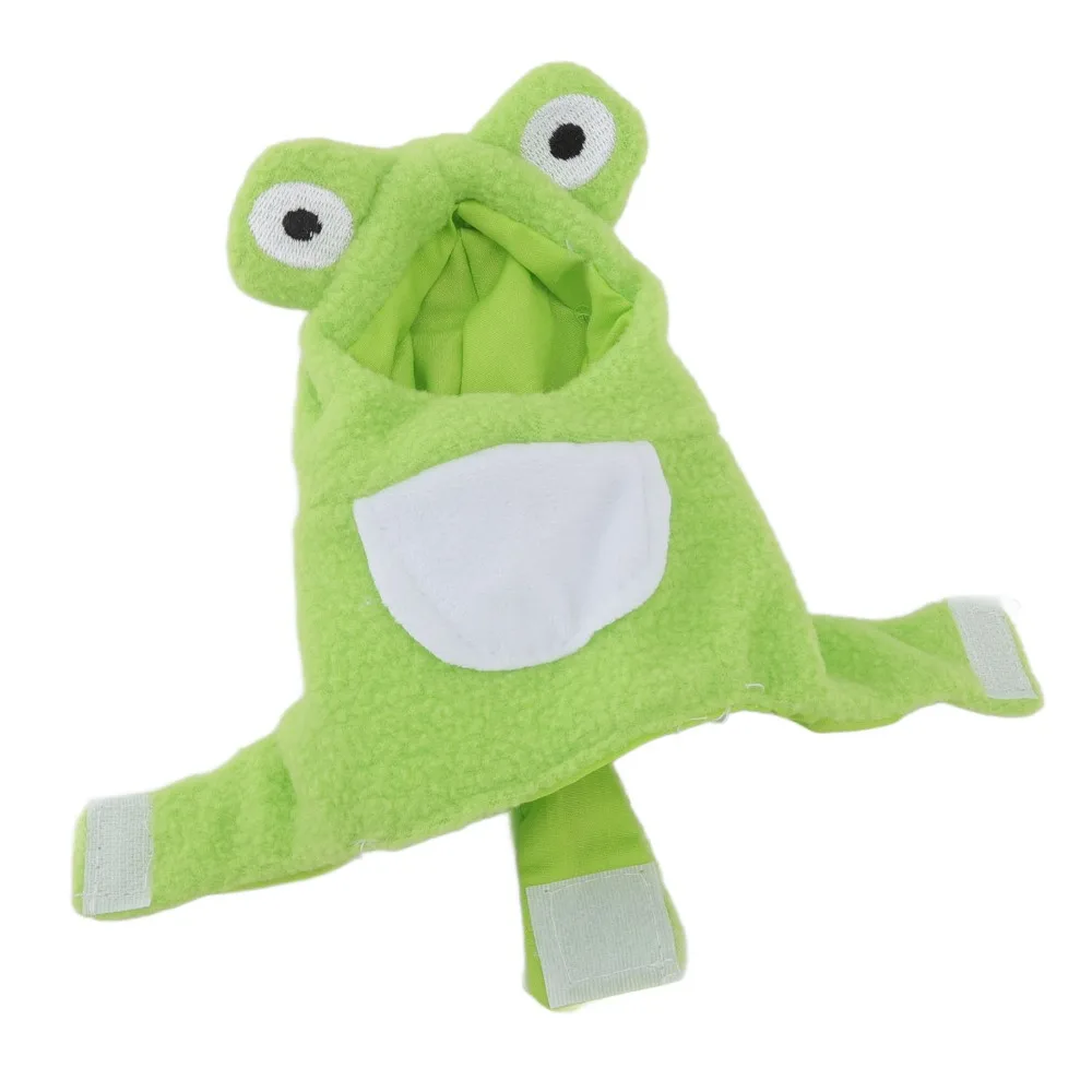 Cute Frog Shape Bird Diaper Flight Suit Hoodie Design Photo Prop Pet Bird Hoodie Green Color Small Animals Clothes For Parrots