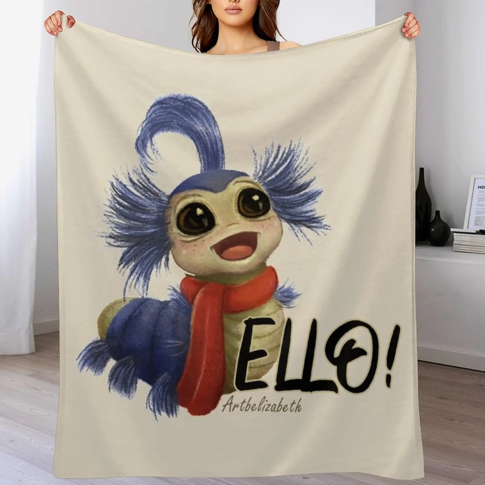 

Labyrinth Worm Throw Blanket Flannel Fabric Luxury Throw sofa bed wednesday Blankets