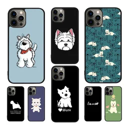 West Highland Terrier Westie Phone Case For iphone 16 15 14 11 12 13 mini Pro  XR XS MAX Plus SE coque Cover Shell