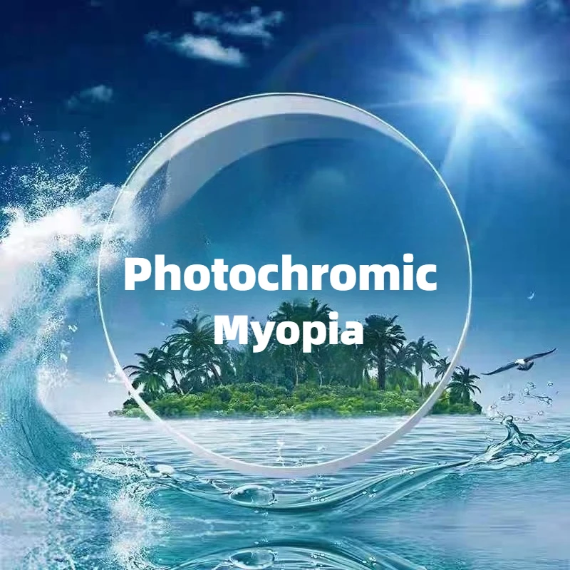

1.56 1.61 Aspheric Prescription Photochromic Lenses Sunglass Lens Single Vision Outdoor Chameleon Gray Brown Myopia Astigmatism