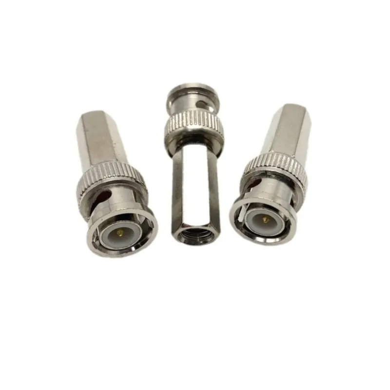 2/5/10pcs BNC Male Plug Connector RG58/RG59/RG60 RF Coaxial Cable Wire Terminals for CCTV Video Camera Surveillance E4