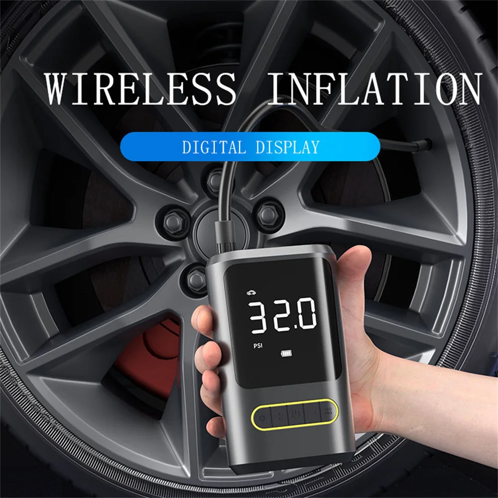 

150PSI Mini Car Air Compressor 12V Portable Car Tire Inflator Smart Digital Inflatable Pump For Car Bicycle Boat Air Inflation