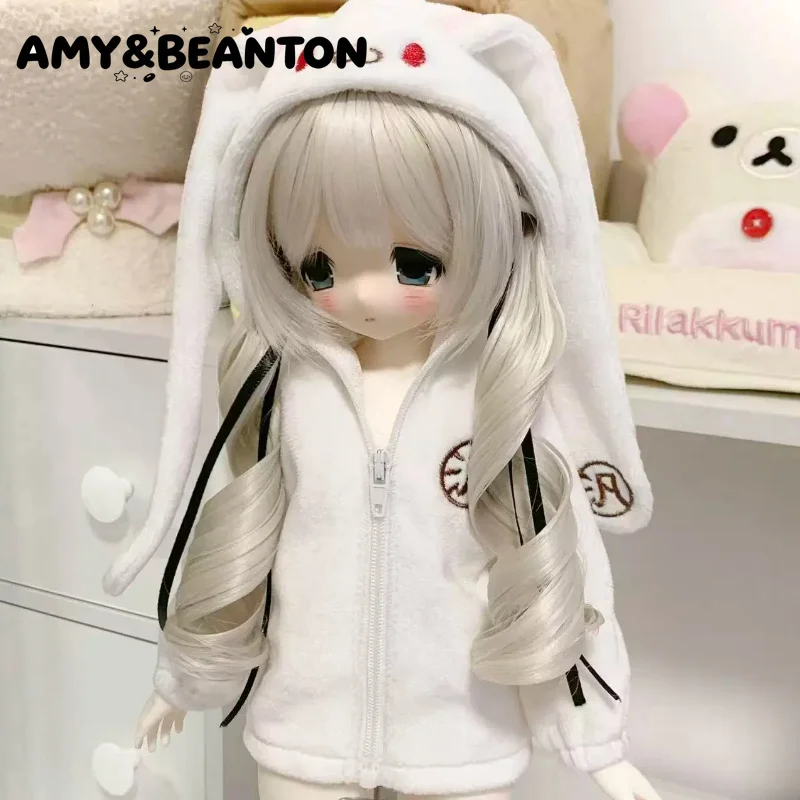 Y2k Handmade Cartoon Coat Dolls Clothes Accessories For 1/4 BJD Doll Fit 3 Insert 1/4 And Large 1/4 Body Doll Replacement Outfit