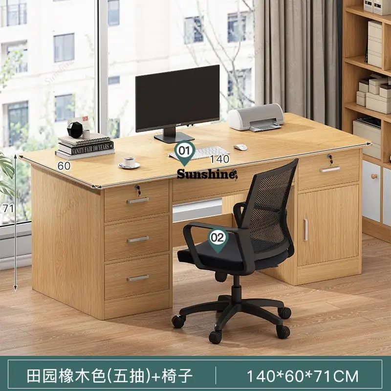 Desk Chair Office Combination Workbench Computer  Home  Office Staff  Desktop