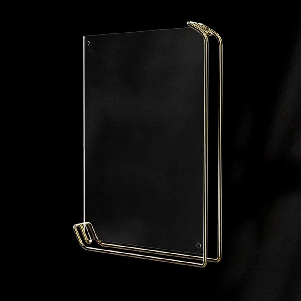 Useful 6inch/8inch Acrylic Sign Holder Metal Stand Table Display Picture Display Stand Elegant Menu Holder Rack Restaurant Menu