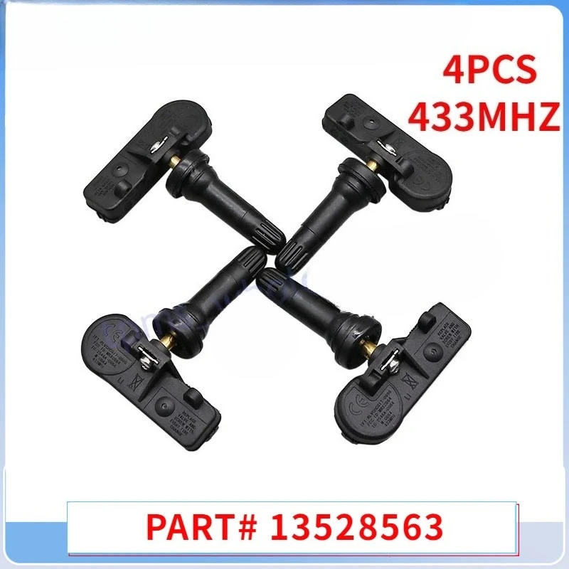 

Датчик контроля давления в шинах 13528563, 4 шт., для GM Chevrolet Silverado GMC Sierra 1500 2019 2020 2021, TPMS, 433 МГц