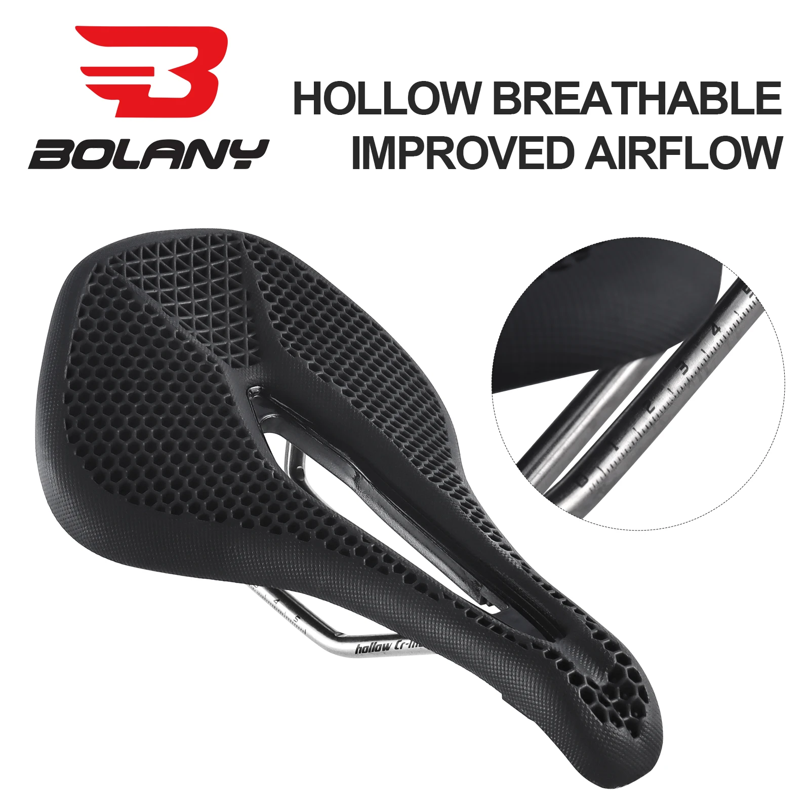 Bolany Ultra Light 3D Printed Bike Saddle Shock Absorption And Breathable Mountain Bicycle Cushion Soft Seat Cycling